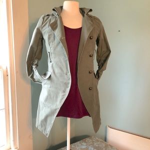 Kut From The Kloth Olive Khaki Trench Coat XS